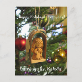 Helgdag Angel litauiskt vykort