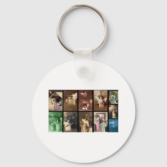 HELGDAG ÄNGLAR I ANPASSADE NYCKELRING (Framsida)