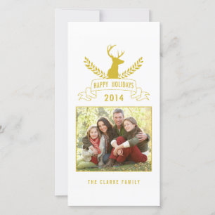 Helgdag Antlers   Helgdag-fotokort Julkort