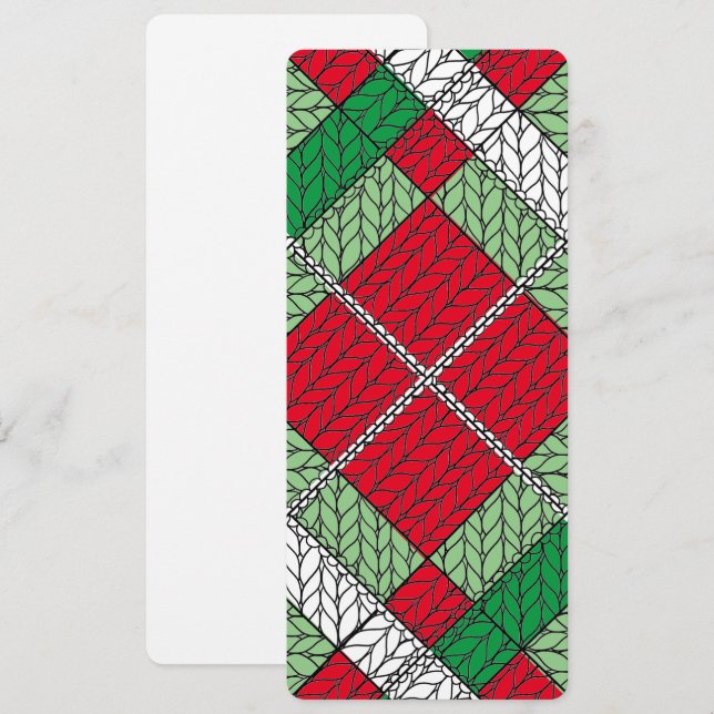 HELGDAG ARGYLE STICKA 4 x 9,25-platta kort/Lodrät Kort (Fram/baksida)