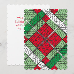 HELGDAG ARGYLE STICKA 5 x 7 - kort med ett helt ju