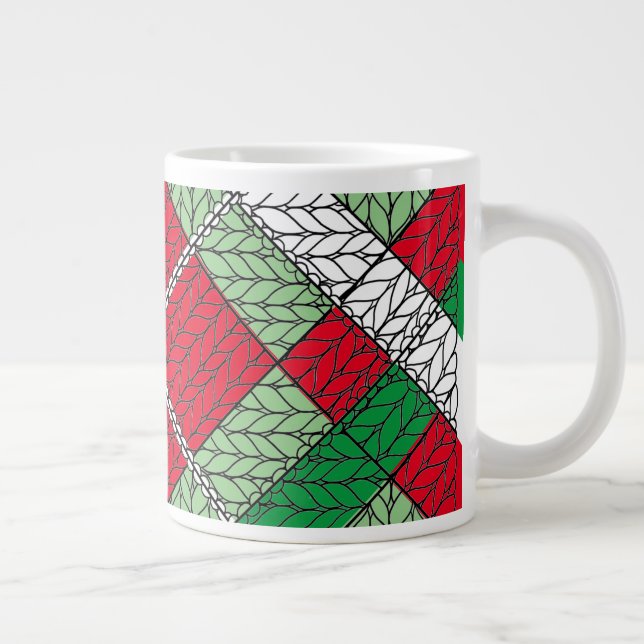 HELGDAG ARGYLE STICKA Big Mugg Jumbo Mugg (Höger)