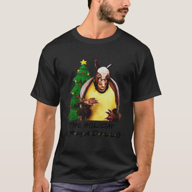 Helgdag Armadillo-familjens juldräktighetsuppsättn T Shirt (Framsida)