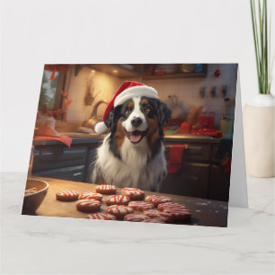 Helgdag Australian shepherd julkakor Kort