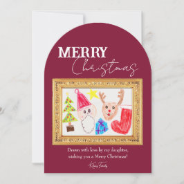 Helgdag av anpassningsbar med ditt barns teckning inbjudningar