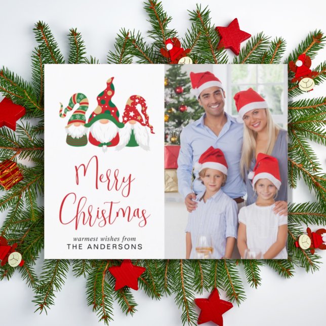 Helgdag av budgetgennomer God jul-fotokort (Skapare uppladdad)
