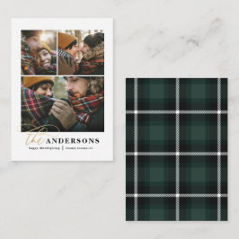 helgdag av budgetpläderat multifotokort för thanks anteckningskort