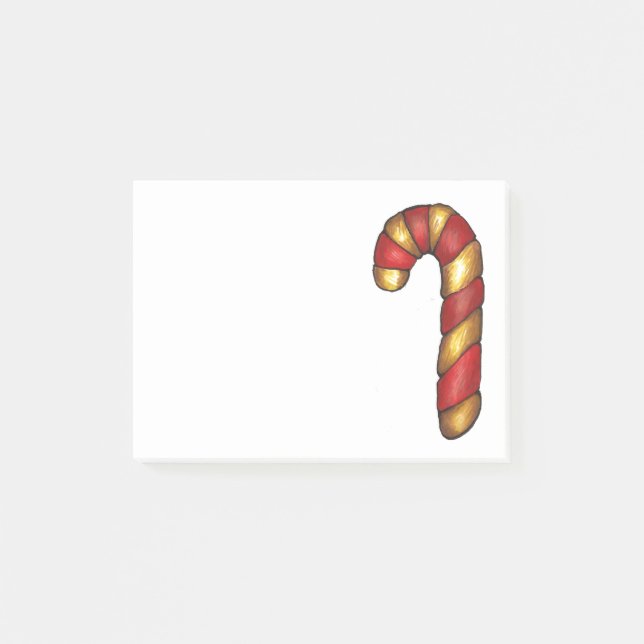 Helgdag av candy cane-julsocker post-it block (Framsida)