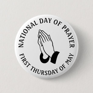 Helgdag av första dagen för Prayers Religiösa Knapp