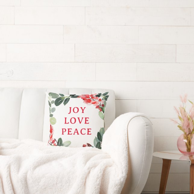 Helgdag av guldfoil Joy Kärlek Peace Festival Wand Kudde (Soffa)