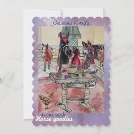 helgdag av hemgjorda hästprodukter julkort