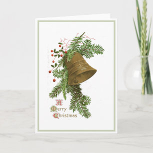 Helgdag av julbalen Evergreen Vintage Helgkort