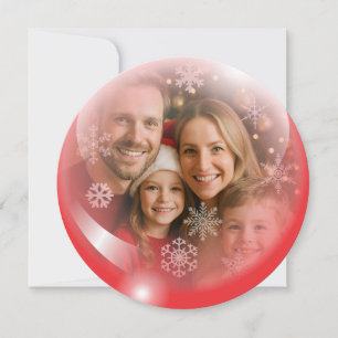 Helgdag av julklapp för prydnadsfotomall julkort