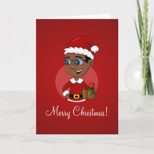 Helgdag av julpojkens tecknad helgkort