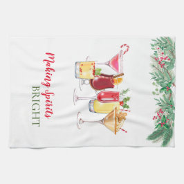 Helgdag av julstjärtar kökshandduk