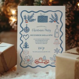 Helgdag av jultidskonst inbjudningar