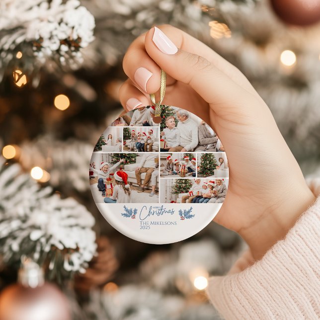 Helgdag av jultidskonst julgransprydnad keramik (Skapare uppladdad)