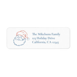Helgdag av jultidskonst returadress etikett