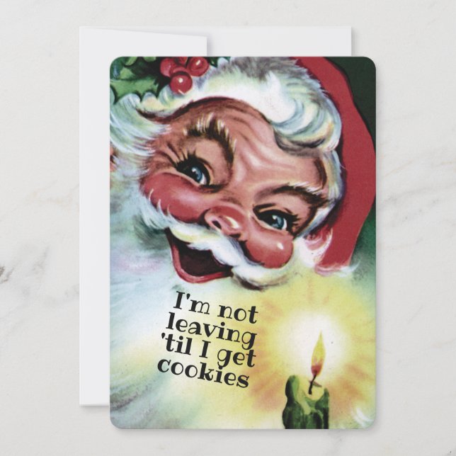 Helgdag av jultomtens personlig-cookies julkort (Framsida)