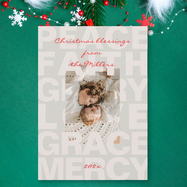 Helgdag av jultypografisk religiösa julkort (Skapare uppladdad)