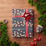 Helgdag av kartong för tranbär och popcorn presentpapper<br><div class="desc">Med en kriterskartad bakgrund sätts jordgubbar och popcorn på denna charmerande personlig pappra som kan anpassas med vilken namn eller text som helst.</div>