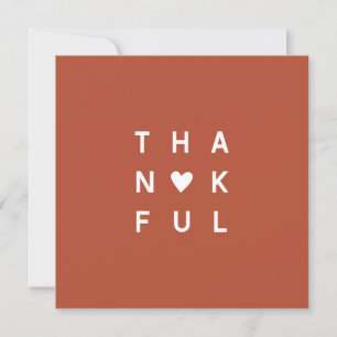 Helgdag av minimal Terracotta Photo Thanksgiving Julkort
