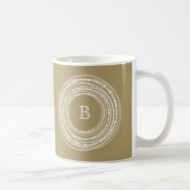 Helgdag av Monogram-Snyggt för Merry- och Bright-m Kaffemugg (Höger)