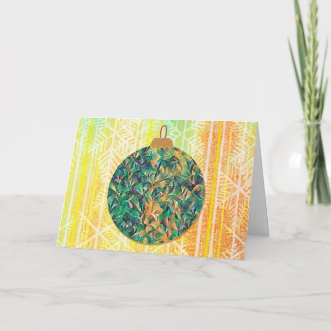 Helgdag av prydnadsföremål för Bright och Retro-ju Kort (Framsida)