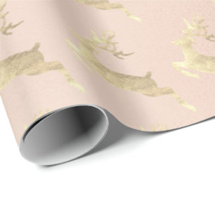 Helgdag av renen vid ro Rosa vid Guld, julklapp de Presentpapper