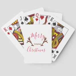 helgdag av rödbrunt renhorn av god jul casinokort