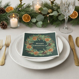 Helgdag av rustik torkad Orange Gräs utandningsluf Pappersservett