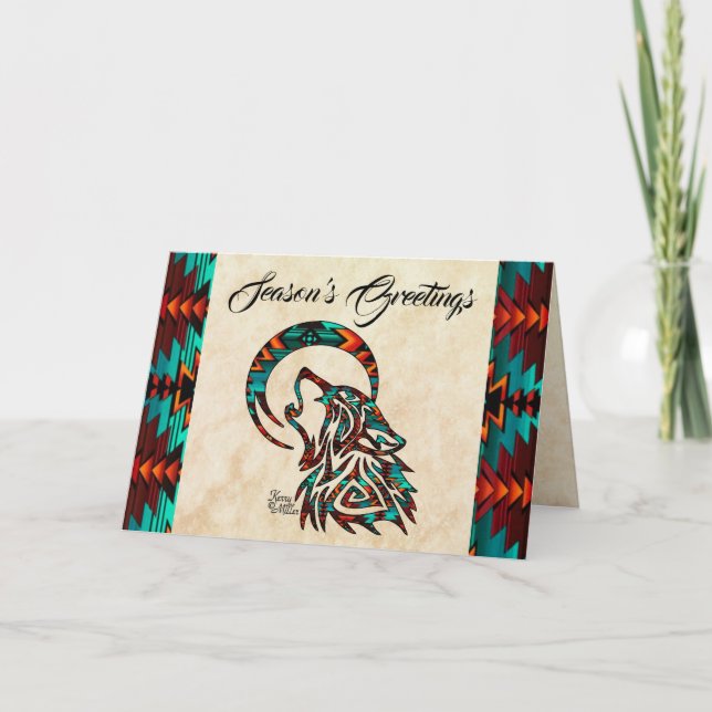 Helgdag av stamlösning för Varg Helgkort (Framsida)