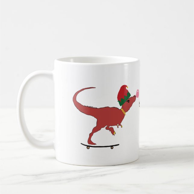 Helgdag av T-rex-Skater Kaffemugg (Vänster)