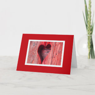 Helgdag av valentines day Wooden Heart Card Helgkort