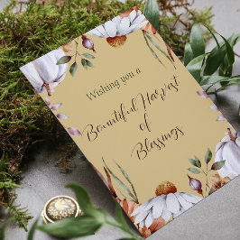 Helgdag av vattenfärg i Thanksgivingen för markant Anteckningskort