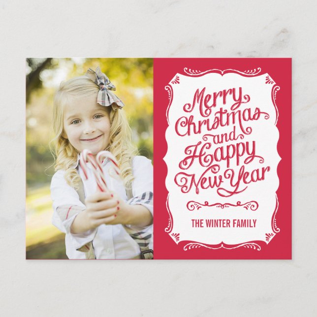 Helgdag av vintage-typ - vykort (Framsida)