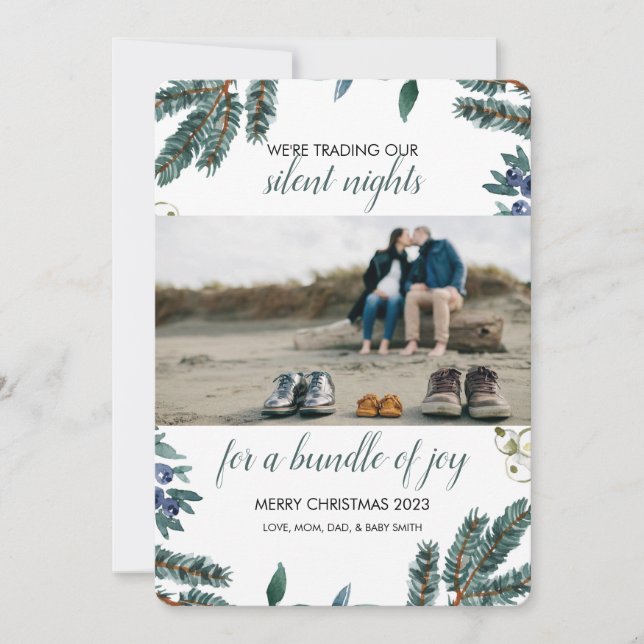 Helgdag baby inbjudningar (Framsida)