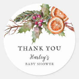 Helgdag Baby Shower Gender Neutral Favoriter Runt Klistermärke