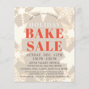 Helgdag Bake Sale Beige Flygblad