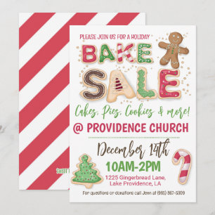 Helgdag Bake Sale Flyer Inbjudningar