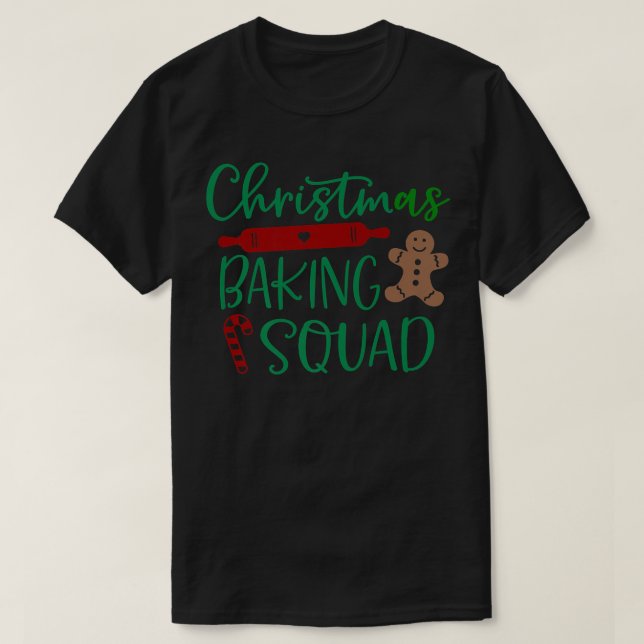 Helgdag Baker Noel,  Baking Squad, Novelty T Shirt (Design framsida)