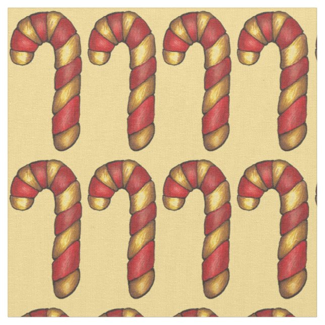 Helgdag Baking Candy cane Sugar Cookie Tyg (Närbild)