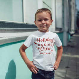 Helgdag Baking Crew Kids Shirt with Namn T