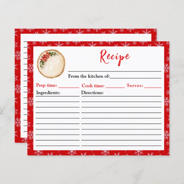 Helgdag Baking jul Paj Recie (Fram/baksida)