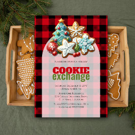 Helgdag Baking-julcookie-växling Inbjudningar