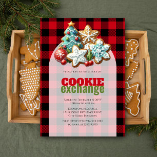 Helgdag Baking-julcookie-växling Inbjudningar