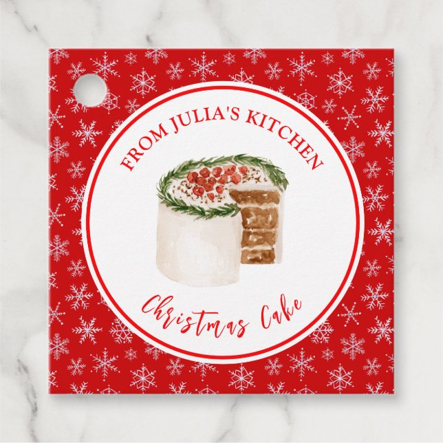 Helgdag Baking julkaka Gåvor Etiketter (Framsida)