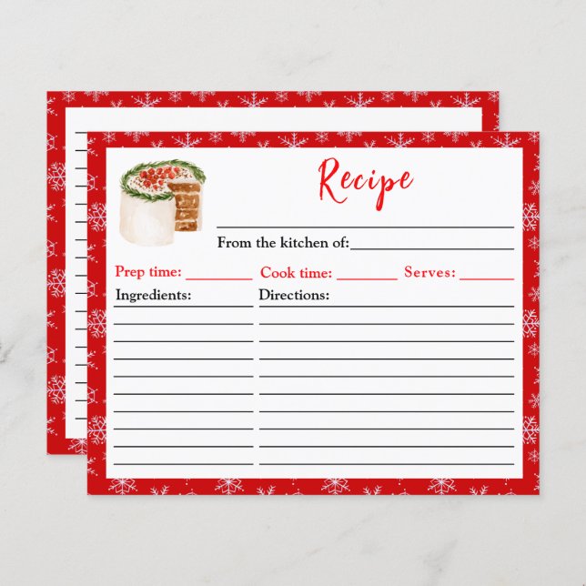 Helgdag Baking julkummelrecept (Fram/baksida)