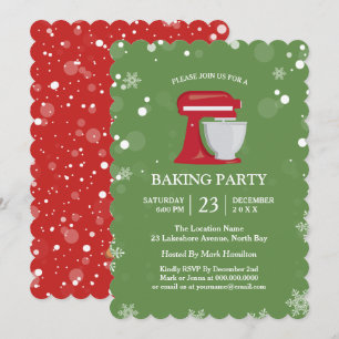 Helgdag Baking Party-inbjudningar Inbjudningar