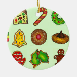 Helgdag Baking Sand Tart Julgransprydnad Keramik